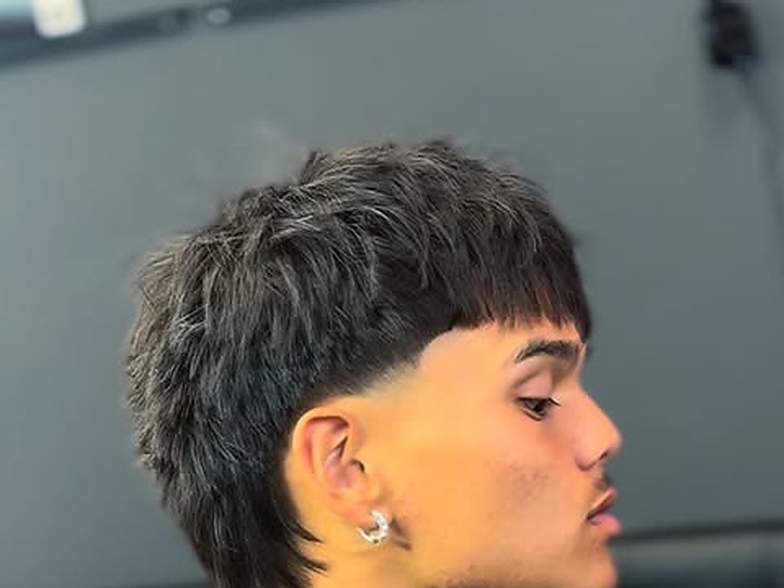 A mullet with a taper, finished