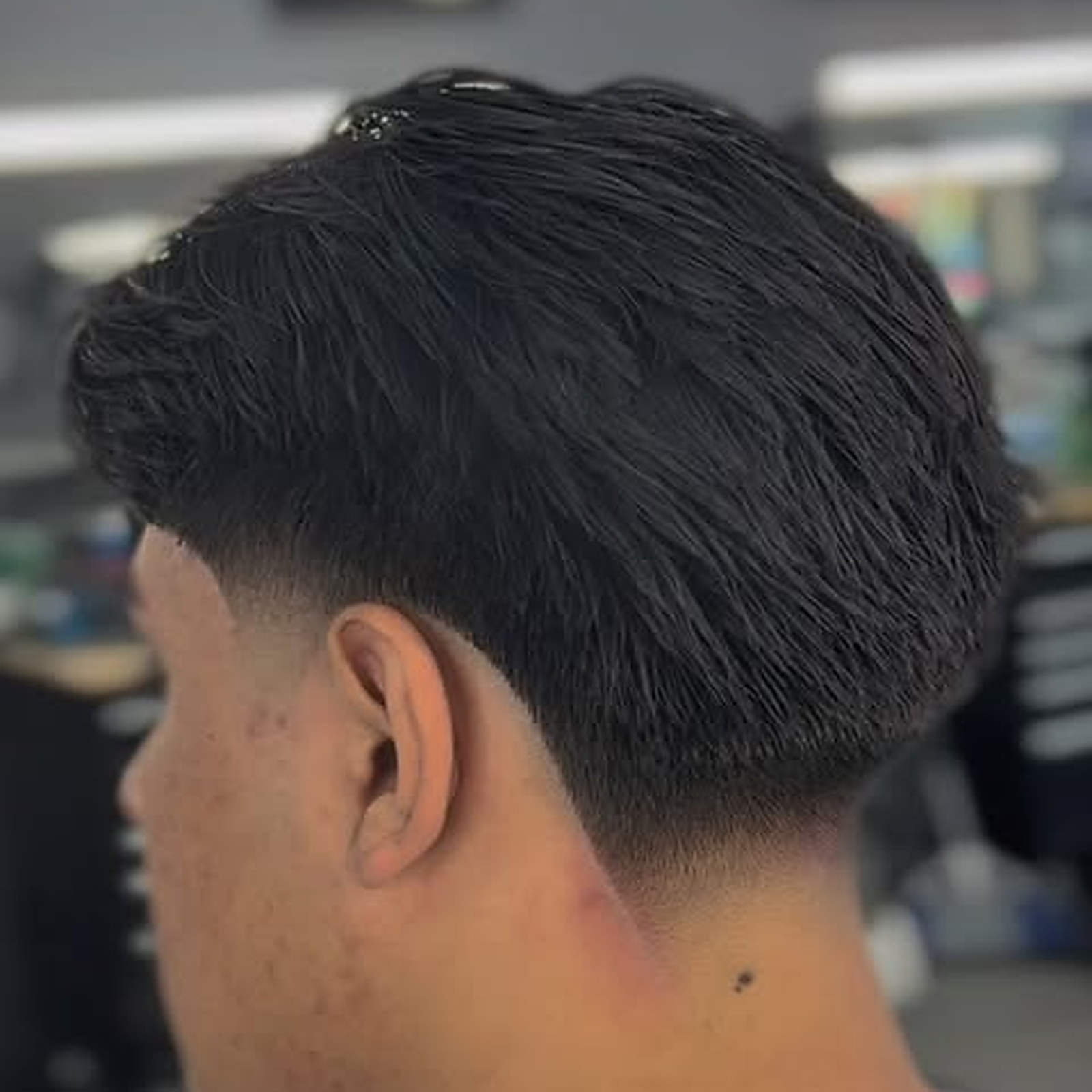Textured push back — Weight taken out to a low taper, texture left through the top